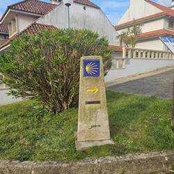 First Galician Camino marker