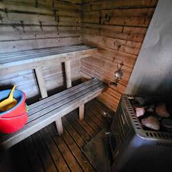 Die kleine Sauna am Schlafplatz