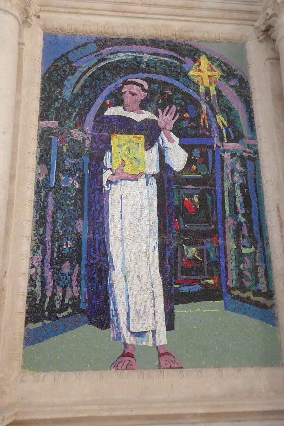 Modern mosaic in the Dominican monastery