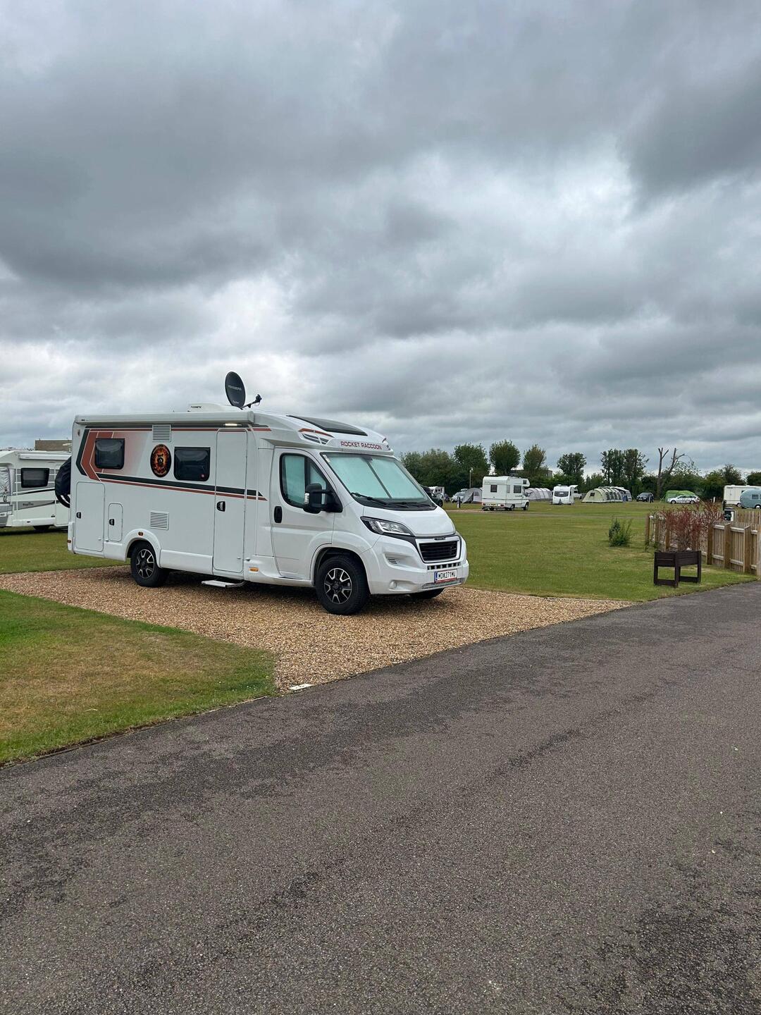 Abfahrt von Cambridge. Teuerster Platz unseres Camperdaseins mit 70 EURO