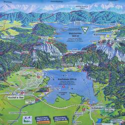 Kartenansicht von Kochel- und Walchensee