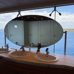 Nice view in this bathroom