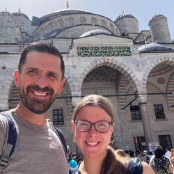 Outside Blue Mosque
