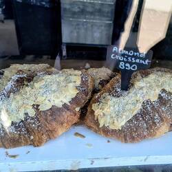 Almond croissant filled with custard. 👍