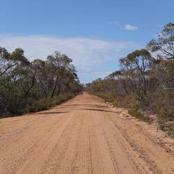 Über rote Schotterpisten, max. 70 km erlaubt!