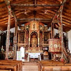 Iglesia de San Francisco de la Montana, dating from 1727. Colonial church with wooden altars.