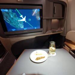 Champagne and satay