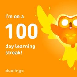 My 100 day streak and completion of Duolingo Italian