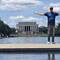 Das Lincoln Memorial vom World War II Memorial aus.