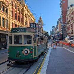 Rundlinlie um Melbour CPD. Die Fahrt dort ist kostenlos!