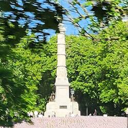 Memorial Day Flag Garden on Boston Common, featuring the Soldiers and Sailors Monument