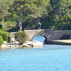 Bridge across channel between the lakes
