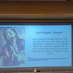 Went over the history of the women who walked the Camino