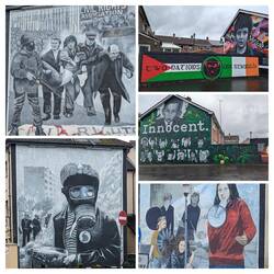 Wandgemälde zur Erinnerung an den "Bloody Sunday" in Derry am 30.1.1972.