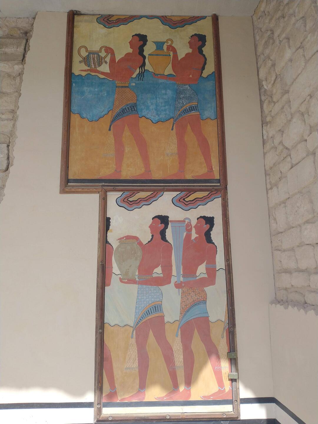 Reconstruction of fresco at Knossos Palace