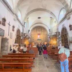 Inside church - memorial for English sailers who drowned here