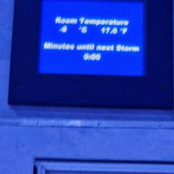Temperature monitor in the snowstorm simulation room