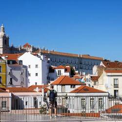Blick vom Restaurant auf das Kloster und die Klosterkirche São Vicente de Fora