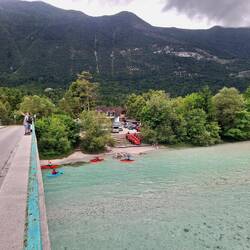 Brücke über die Soča nach Čezsoča