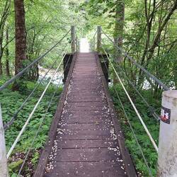 Nur für Fußgänger über die Soča