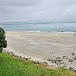 The water was much calmer on the harbor side of the headland.