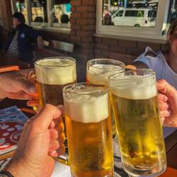 Bierchen bei dem Wetter - herrlich!!