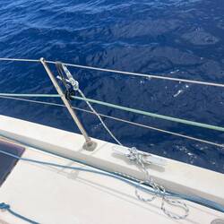 Barberholer hält die STB Schot an der Klampe