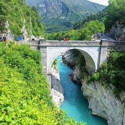 Die Napoleonsbrücke bei Kobarid
