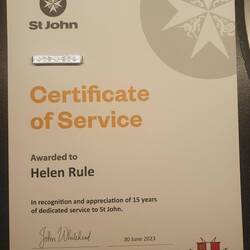 St John finally got round to giving me this!