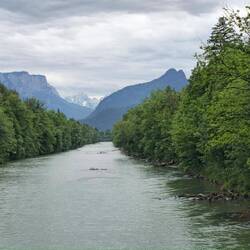 Blick auf die Saalach bei Piding