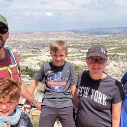 From Uçhisar Kalesi looking at Rose Valley that we hiked yesterday