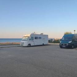 Unser heutiger Stellplatz direkt am Meer