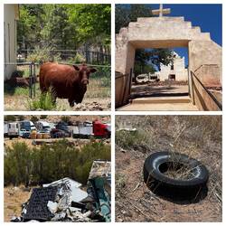 In jedem verlassenen Dorf eine Kirche, freilaufende Kühe und tausende von Autoreifen und Profile