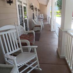 Terrassen på vores dejlige hotel