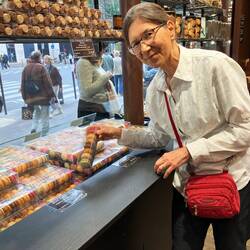 Macaroons for dessert-Beth discovered a new food group!