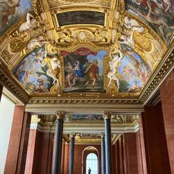 Roman statues moved out as they reconditioned the ceilings.