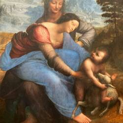 No one seems to stay long looking at this Leonardo DaVinci painting...yet it is quite striking