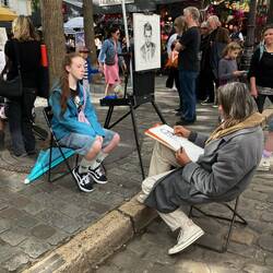 Portrait painter in Place du Tertre