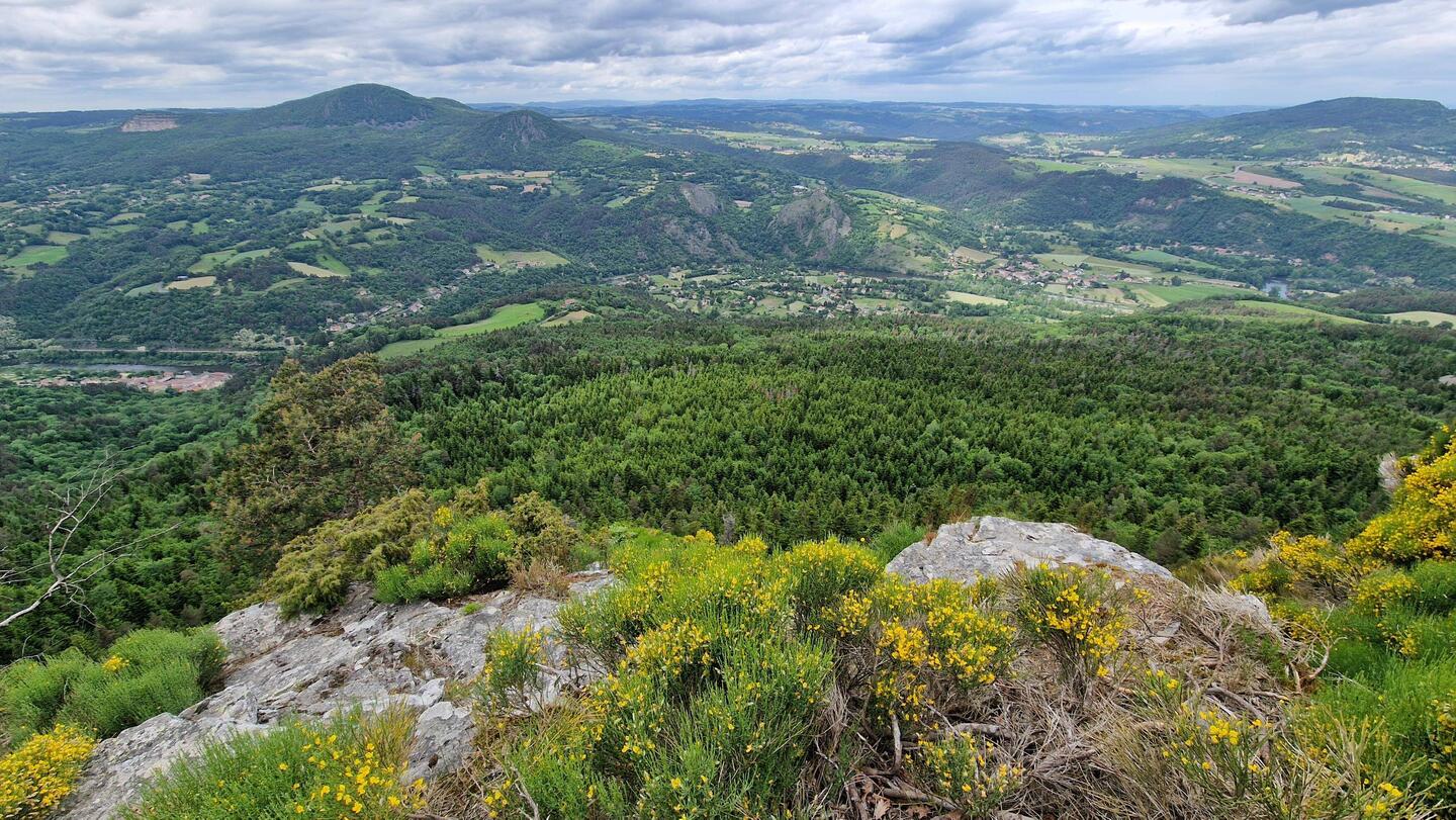 Point de vue du Belvédère de Gerbizon, supposément sur les méandres de la Loire... assez décevant