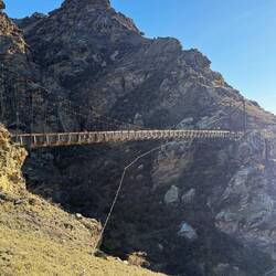 The 85.5m-long Hugo suspension bridge, named after an Irish philanthropist