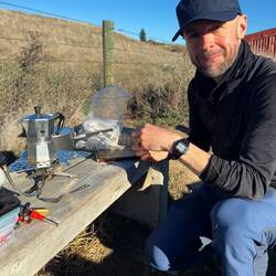 First on-trail coffee!!