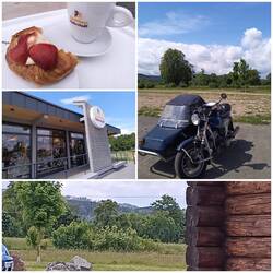 Pause unterwegs im Örtchen "Ohrdruf" - der Thüringer Wald ist in Sichtweite