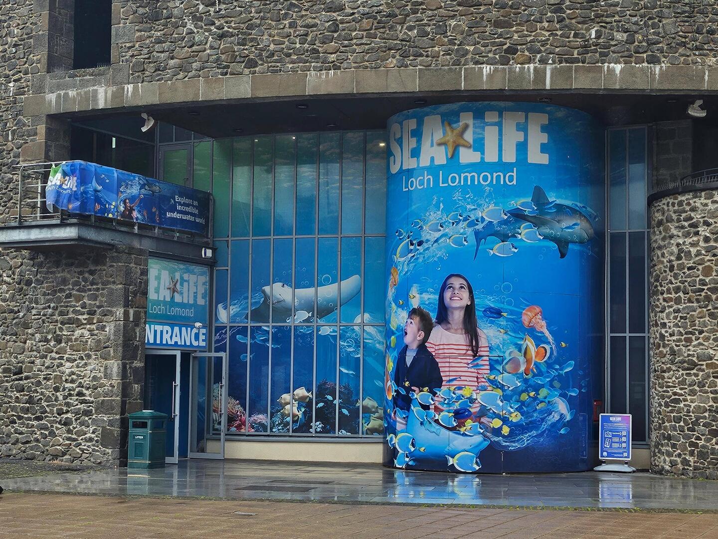 De entree van Sea Life.