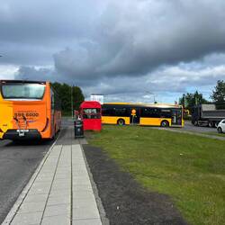 Catching the morning bus