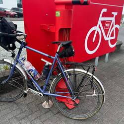 Bicycles are well catered for. I pumped my tyres up!