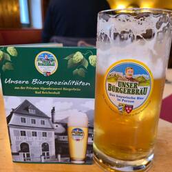 krönender Urlaubsabschluss am Vatertag: einmal Helles von Bürgerbräu