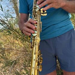 Sein Sopransaxophon