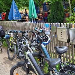 Fahrrad-Biergarten.