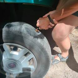 Notreparatur, da kein Reserverad🤷