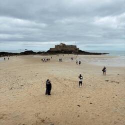 Fort at Dinan low tide